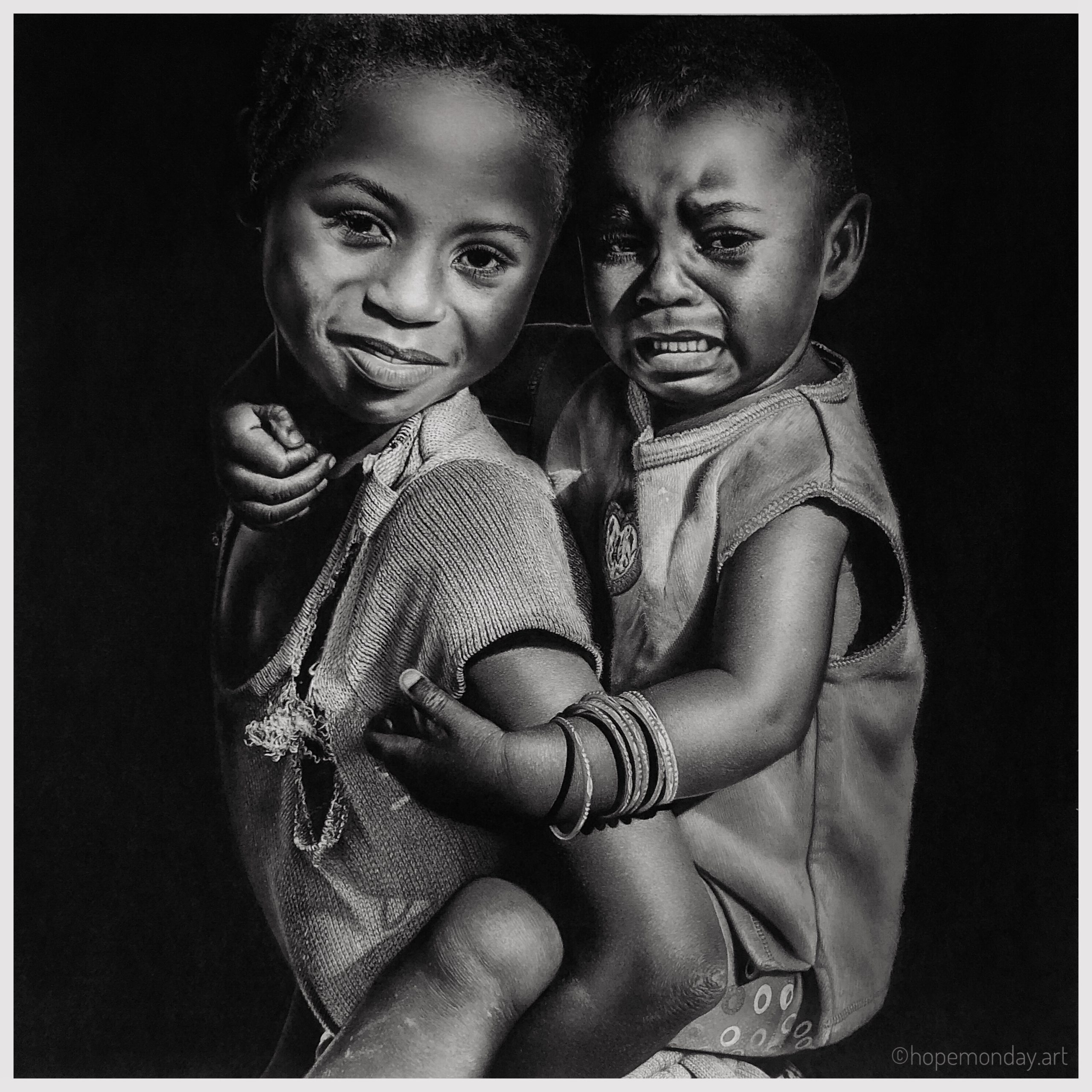 Childhood I, pencil on paper_Hope Monday