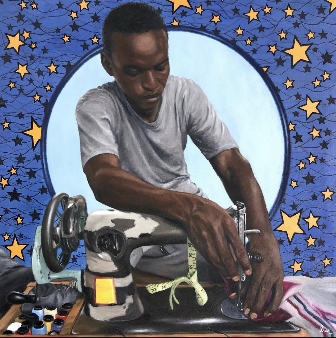 Ejíkà ni shop, oil on canvas, 2024_Hope Monday
