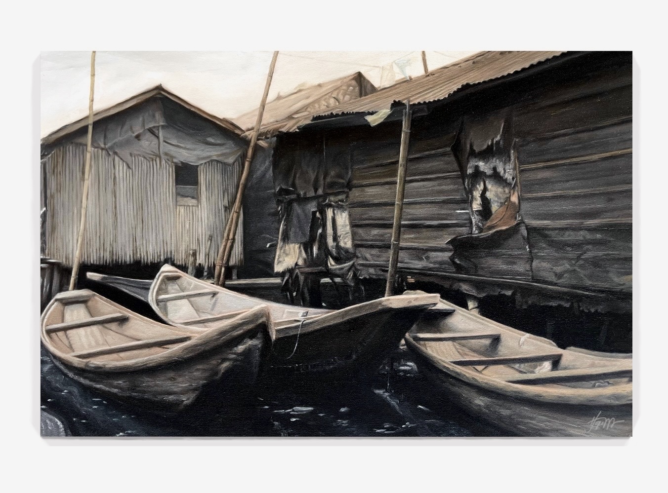 Tales of Makoko I, oil on canvas, 2025_Hope Monday
